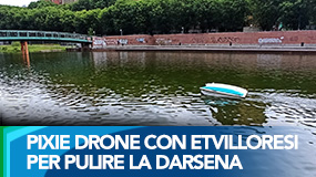 pixie drone pulizia navigli milano